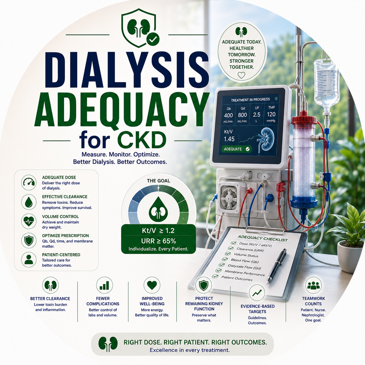 Circular vignette hero illustration for the dialysis adequacy guide.