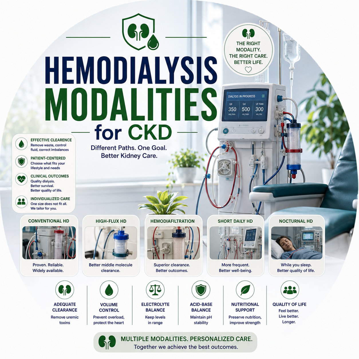 Circular vignette hero illustration for the hemodialysis modalities guide.