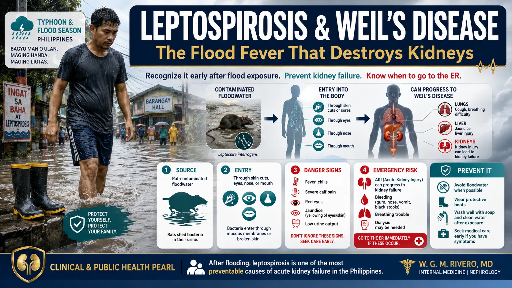 Leptospirosis After Flood Exposure: Symptoms, Kidney Warning Signs & What To Do · williamriveromd.com